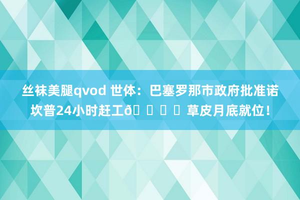 丝袜美腿qvod 世体：巴塞罗那市政府批准诺坎普24小时赶工🏗️草皮月底就位！